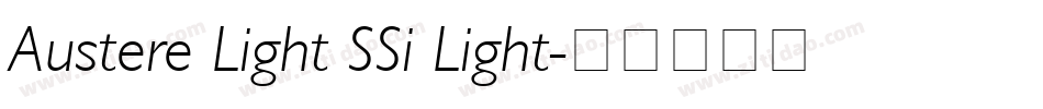 Austere Light SSi Light字体转换